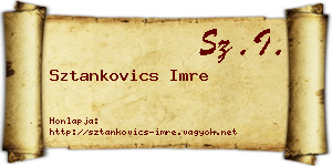 Sztankovics Imre névjegykártya